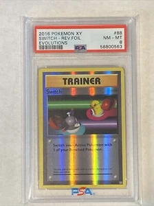 2016 Pokemon Evolutions Switch Reverse Foil Card Psa 8!!! - Picture 1 of 2