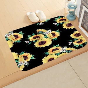 Sunflower Pattern Kitchen Bath Entrance Door Mat Bedroom Home Decor Doormat - Picture 1 of 30