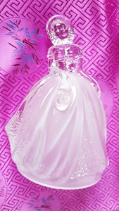 Lady ~ Figurine ~ Clear & Frosted ~ Royal Crystal Rock Glass - Picture 1 of 13