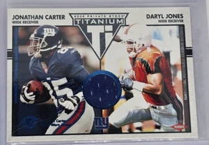 2002 Private Stock Titanium Blue Jersey Jonathan Carter Daryl Jones RC 64/200 - Picture 1 of 3