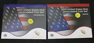 2014 US Mint Complete 28-coins includes 14 each D and P Mints Free Shipp #324 - Picture 1 of 10