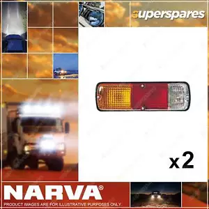2 x Narva Lens for Rear Combination Lamp Reverse Direction Indicator Stop Tail - Picture 1 of 2