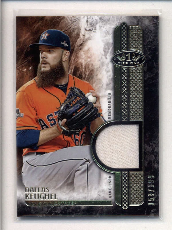 DALLAS KEUCHEL 2016 TOPPS TIER ONE GAME USED WORN JERSEY #059/199 AK6262 - Image 1 of 1