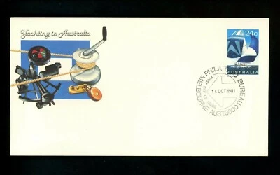 Postal History Australia FDC #816-819 SET OF 4 Yachting sailing boats 1981 - Image 1 of 4