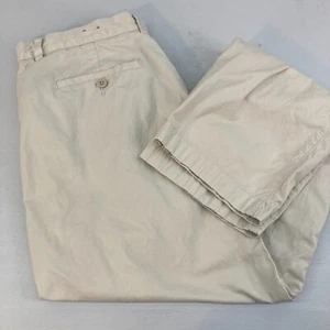 J Crew Slim Fit Hose Herren 34 x 32 beige gerades Bein flache Vorderseite Freizeit Chinohose - Bild 1 von 13