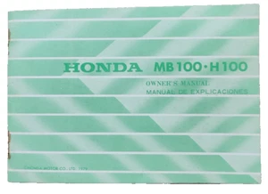 HONDA H100 MB100 GENUINE OWNERS INSTRUCTION MANUAL FREE Postage - Picture 1 of 6