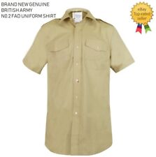 Ejército Británico Genuino No2 Fad Uniforme Militar Camisa All Rangos Fawn Nuevo