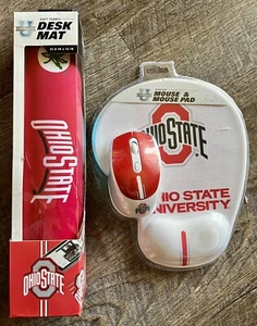 University Of Ohio State Buckeyes Computer Desk Mat , Mouse & Mouse Pad Lot - Picture 1 of 8