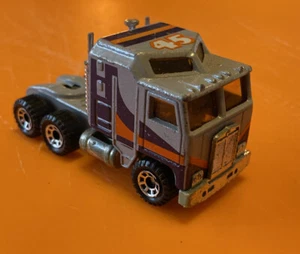 Vintage 1981 Streichholzschachtel Kenworth Sattelzug selten Original #45 Altwagen silbergrau - Bild 1 von 7