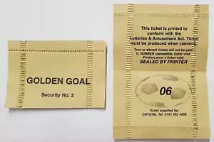 5 SETS OF GOLDEN GOAL FIRST SCORE FUNDRAISING FOOTBALL CARD TICKETS CHARITY - Picture 1 of 1