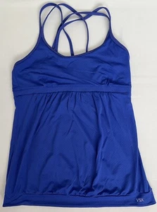 VSX Victoria's Secret Tank Top Women’s Size M Blue Strappy Workout Activewear - Picture 1 of 17