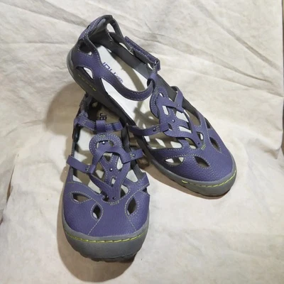 🩰 Sandalias deportivas JBU con tiras talla 10 M azul gris cuero sintético; detalles cosidos Foto 1 de 4