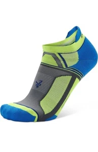 Balega Hidden Contour Recycled No Show Running Socks - Ethereal Blue/Neon Lime - Picture 1 of 5