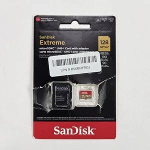 Tarjeta de memoria SanDisk Extreme 128 GB Micro SD MicroSDXC UHS-I 4K UHD con adaptador - Imagen 1 de 2