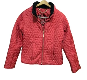 OBERMEYER Red Quilted Zip Jacket Winter Coat Dupont ComforMax Classic Sz 8 - Picture 1 of 23
