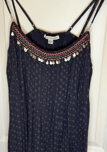 American Eagle Damen Spaghettiträger Mini Sommerkleid Preppy bestickt Gr. S - Bild 1 von 20