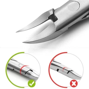 Stainless Steel Toenail Clipper for Ingrown Thick Nails Wide Jaw Toe Nail Cutter - Picture 1 of 7