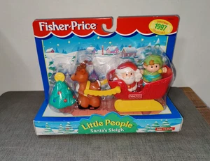 Slitta Babbo Natale Little People Fisher Price vintage /1997 confezione originale da collezione - Foto 1 di 7