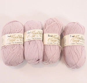 Panda Woolblend Crepe 5 Ply x 4 Skeins x 50g Purple Lavender Wool Acrylic - Picture 1 of 7