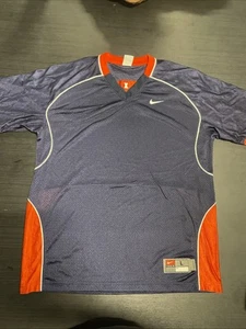 Size Large Vintage Nike Illinois Pull Over Blank Football Jersey - Picture 1 of 7