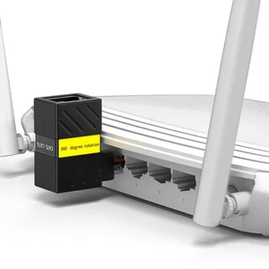 Ethernet Extenders RJ45 Ethernet Adapters Right Angle Design Compatible for Cat6 - Picture 1 of 8