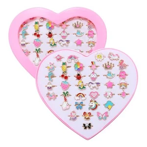 36pcs Little Girl Jewel Rings Adjustable Unicorn Rings Toys No Duplication In - Picture 1 of 6