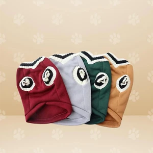 Cozy Knit Dog Sweater – Embroidered Badge, Warm Fit for Small to Large Dogs - Picture 1 of 12