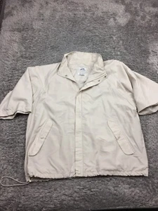 Slazenger Golf Collection Short Sleeve Jacket Men Size Large Light Beige Ripstop - Picture 1 of 11