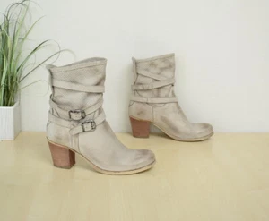 klasse Ovye Stiefeletten Gr. 38 Echtleder Boots Used-Look - Bild 1 von 7