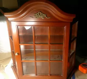Vintage Bombay Company Curio Display Cabinet Shelves Wall Mount or Tabletop - Picture 1 of 15