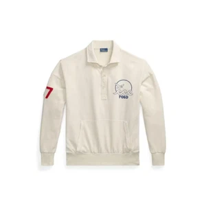 RALPH LAUREN POLO Womens Rugby Polo Shirt With Badges Ladies Size UK 8 XS White - Picture 1 of 6