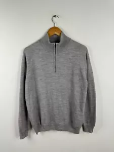 FootJoy 1/4 Zip Merino Wool Sweater Size Large Gray - Picture 1 of 9
