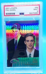 2001 Pau Gasol eTopps #56 Refractor Rookie RC PSA 9 Hall of Fame Class of 2023 - Picture 1 of 4