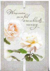 NEW Card apx 4.75x6.75 Sympathy -We Hope Somehow You Can Feel All Our Hearts Say - Picture 1 of 3