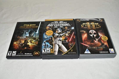 Star Wars Game Lot Battlefront + Knights of the old republic 1 + 2 w/ manuals - Image 1 of 4