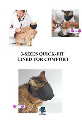 CAT Quick Easy-Fit Comfort BOZAL FORRADO NEGRO*3 TALLAS ENTRENAMIENTO DE ASEO Medicamentos veterinarios Foto 1 de 2