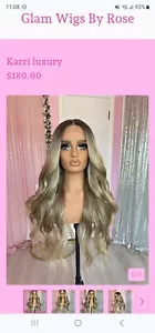 Glam Wigs By Rose- Luxury Human Hair/Synthetic Heat Friendly Fiber - Picture 1 of 9