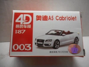 Modellautobausatz 4D Nr.3 Audi A5 Cabrio grau 1:87 OVP Made in China - Bild 1 von 4