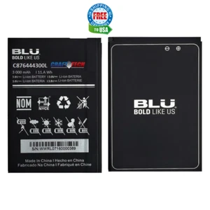 BLU R2 PLUS R210ww Original OEM BLU Battery C876444300L 3000mAh 11.4Wh 3.8V - Picture 1 of 7