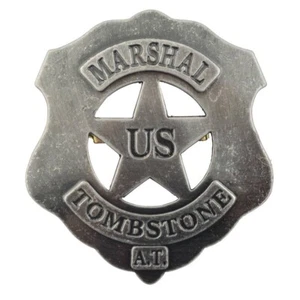 Sheriffstern US Marshall Tombstone 1879 Argilla Calhoun/Wyatt Earp - Foto 1 di 1