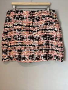 Jamie Sadock Multicolor Geometric Golf/Tennis Skort Women's 16 Pink Black - Picture 1 of 6