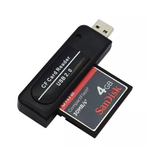 CF CompactFlash Card Type I & II Reader High Speed CF Card Writer Adapter - Picture 1 of 9