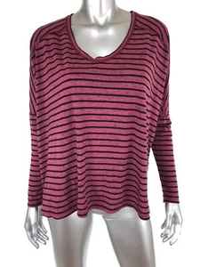 We The Free Top Sz Small Black Pink Stripe Oversized Knit Pullover Long Sleeve - Picture 1 of 9