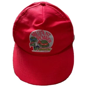 Vintage Teenage Mutant Ninja Turtles TMNT Red Mutant Power Kids Hat RARE - Picture 1 of 4