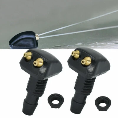 2Pcs Adjustable Dual Holes Windshield Washer Nozzle Wiper Water Spray Jet - Image 1 of 4