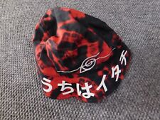 Naruto Bucket Hat Cap Red Anime Mens one size stretch