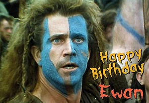 SCOTLAND Braveheart William Wallace Happy Birthday PERSONALISED ART Card Scotts - Picture 1 of 7