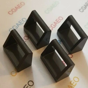 4 x Lego 2432 Tile, Modified 1 x 2 with Bar Handle PEARL DARK GRAY - Imagen 1 de 1