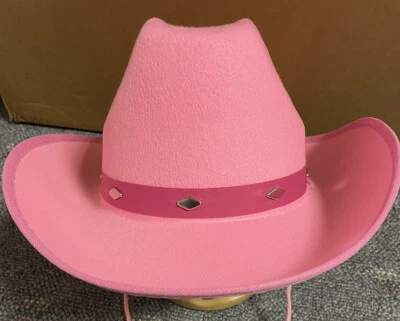 Pink Modern Cowgirl Cowboy Hat Bachelorette Costume Woman Lady Country Party - Image 1 of 4