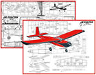 Model Airplane Plans (RC): Jr. FALCON 37" for .049-.074 engine by Carl Goldberg